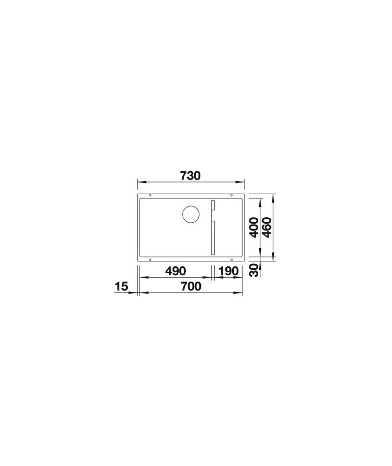 Zlewozmywak Antracyt Blanco Subline 700 U Level 73x46 Bez Korka Aut