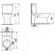 WC kompakt ROCA DOSTĘPNA ŁAZIENKA (wysokość 43cm) z odpływem pionowym A342237000 + A341230000