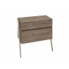 Szafka z blatem OP-ARTY D80 DEFRA dekor orzech rockford & lakier piaskowy mat 215-B-08009