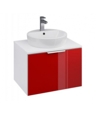 Szafka CERSANIT STILLO 60 czerwony front pod umywalki nablatowe INTEO/CASPIA RING
