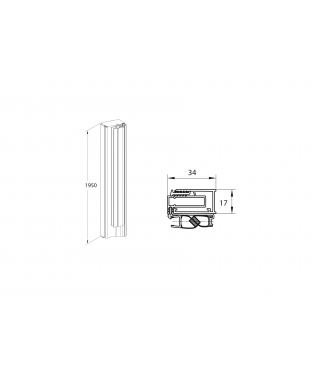 Drzwi prysznicowe składane ROCA CAPITAL 90x195cm z powłoką MaxiClean