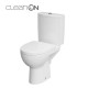 WC kompakt CERSANIT PARVA NEW odpływ poziomy CLEAN ON + deska wolnoopadająca