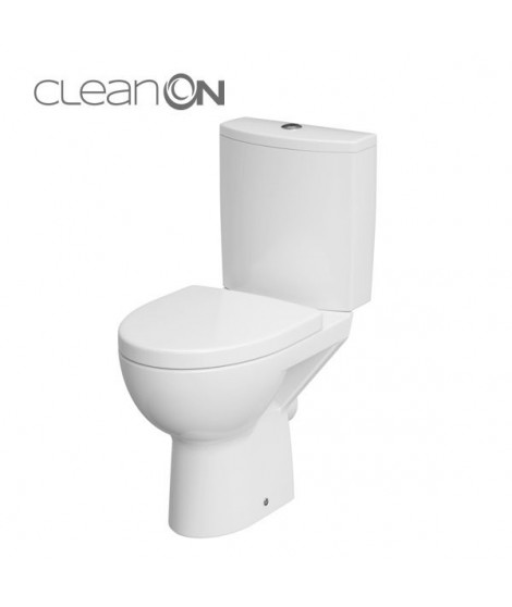 WC kompakt CERSANIT PARVA NEW odpływ poziomy CLEAN ON + deska wolnoopadająca