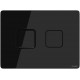 Set stelaż Aqua 52 + miska z deską Lino black + przycisk Accento square black