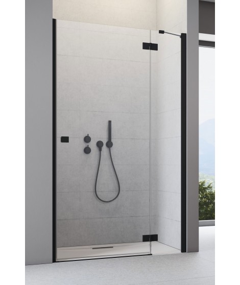 Drzwi prysznicowe Essenza New Black KDJ+S RADAWAY 80cm lewe, szkło przejrzyste