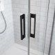 Drzwi prysznicowe Idea Black DWD RADAWAY 140cm lewa ,szkło przejrzyste