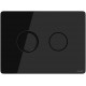 Set stelaż Aqua 52 + miska z deską Sinto black + przycisk Accento circle black