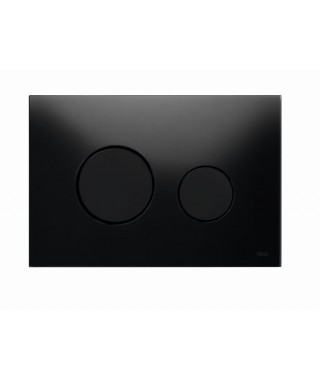 Przycisk spłukujący szkło czarne. przyciski czarne loop