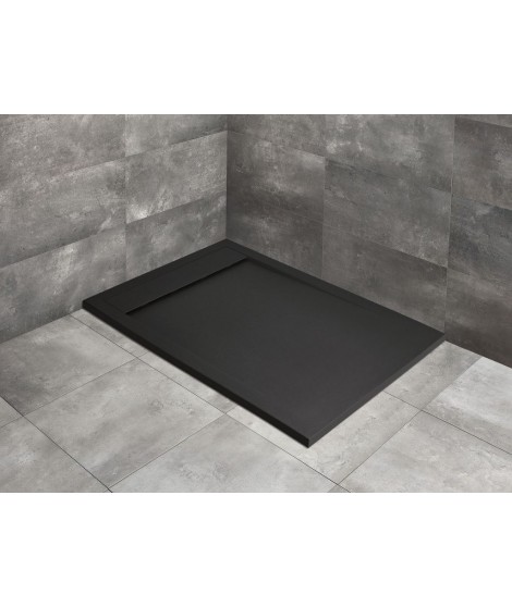 Brodzik prostokątny RADAWAY Teos F black 90x80x4