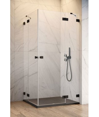 Drzwi prysznicowe Essenza Pro Black KDD RADAWAY 80cm część prawa, szkło przejrzyste