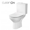 WC kompakt CERSANIT CITY NEW CleanOn 011 3/5L poziomy z deską wolnoopadającą z funkcją łatwego wypinania SLIM K35-038