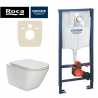 Set Stelaż do WC podtynkowy GROHE Rapid SL 3w1. miska z deską ROCA Gap rimless 39581000.A34647L000.A801482211