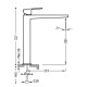 TRES PROJECT bateria umywalkowa wysoka chrom 21180301