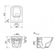 CERSANIT City Square Set B286 miska WC CleanOn z deską wolnoopadającą i stelaż podtynkowy z przyciskiem Movi chrom S701-450