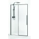 Drzwi prysznicowe przesuwne 100X195cm szkło transparentne, profile czarny mat SL191/100