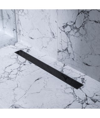 Odwodnienie liniowe BLACK GLASS STEEL DRAIN600 BRAVAT 60cm