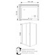 Kabina prostokątna przesuwna 80x100x185cm BRAVAT HB-RCST 80X100 BB