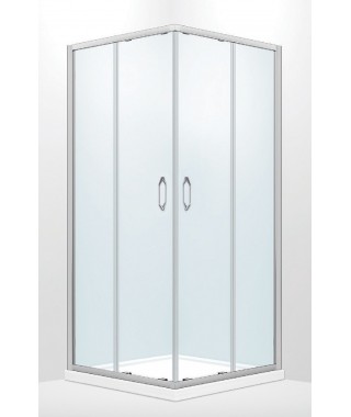 Kabina kwadratowa przesuwna 80x80x190cm BRAVAT szkło transparentne 8mm ST152/80