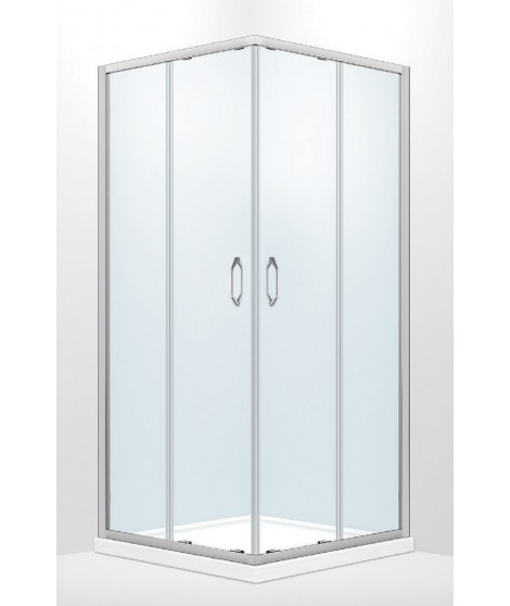 Kabina kwadratowa przesuwna 80x80x190cm BRAVAT szkło transparentne 8mm ST152/80