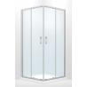 Kabina kwadratowa przesuwna 90x90x190cm BRAVAT szkło transparentne 8mm ST152/90