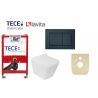 Zestaw Stelaż TECE H82 9300380 + Lavita LAGO bezrantowa + przycisk TECENow czarny mat