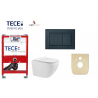 Zestaw Stelaż TECE H82 9300380 + CaroCaro CITY Cleanfree + przycisk TECENow czarny mat