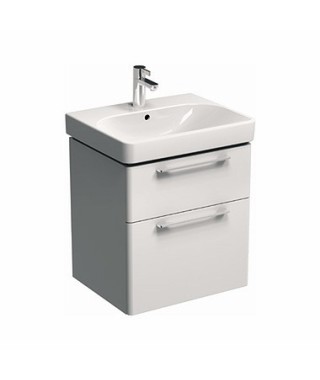 Geberit Smyle Szafka wisząca podumywalkowa z dwoma szufladami 56.8cm biały połysk 89433000
