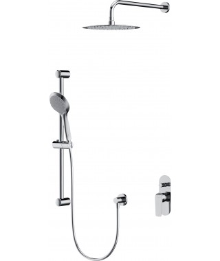 Cersanit City zestaw prysznicowy podtynkowy z deszczownicą chrom S952-014