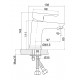 Cersanit Libra bateria umywalkowa stojąca chrom S951-408