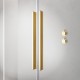 Drzwi prysznicowe Furo Gold KDJ RADAWAY 90cm część lewa, szkło przejrzyste, profile złote 10104472-09-01L, 10110430-01-01