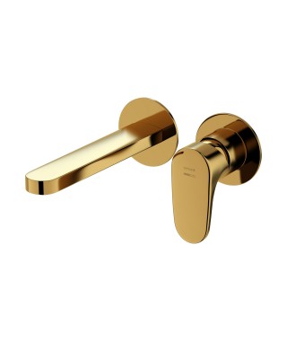 Cersanit Inverto bateria umywalkowa podtynkowa złota uchwyty 2 Design in 1 złoty S951-299
