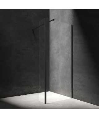 OMNIRES MA1130BLTR MARINA kabina walk-in, ścianka boczna, 110x30cm, czarny/transp OMNIRES MA1130BLTR