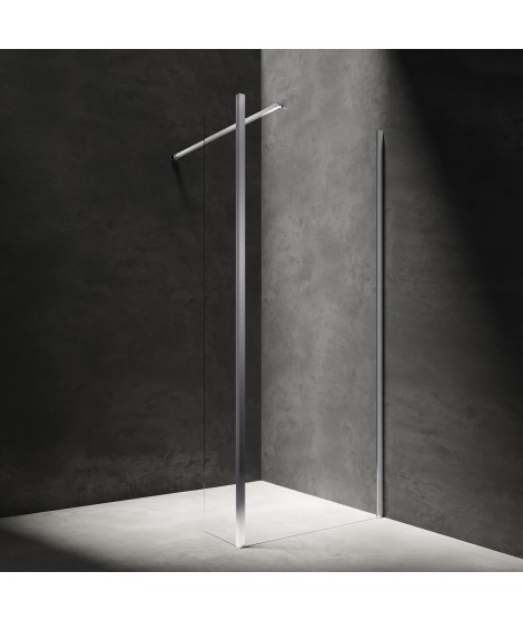 OMNIRES MA8030CRTR MARINA kabina walk-in, ścianka boczna, 80x30cm, chrom/transp OMNIRES MA8030CRTR