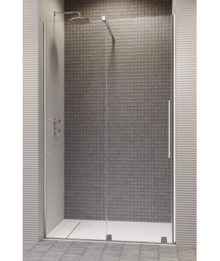 Drzwi prysznicowe Furo DWJ RADAWAY 90cm lewe, szkło przejrzyste, profile chrom 10107472-01-01L, 10110430-01-01