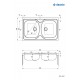 Deante Tango Zlewozmywak stalowy 2-komorowy - nakładany ZM5 3200