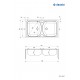 Deante Techno Zlewozmywak stalowy 2-komorowy ZMU 0200