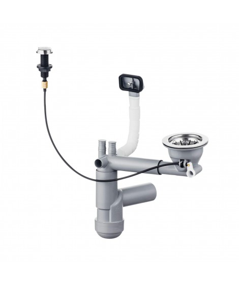 Deante Space-Saver Lux Syfon do zlewozmywaka stalowego 1-komorowego - Space-Saver ZXY 9913