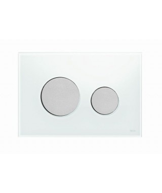 TECEloop Przycisk spłukujący szkło białe. przyciski chrom matowy l9240659