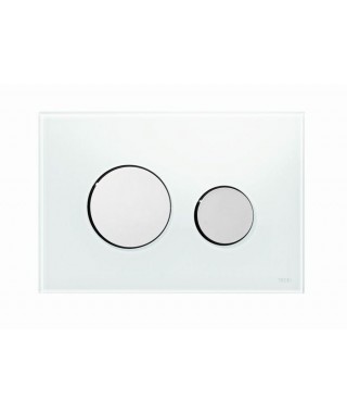 TECEloop Przycisk spłukujący szkło białe. przyciski chrom połysk l9240660