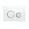 TECEloop Przycisk spłukujący szkło białe. przyciski chrom połysk 9240660