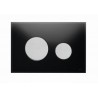 TECEloop Przycisk spłukujący szkło czarne. przyciski chrom matowy 9240655