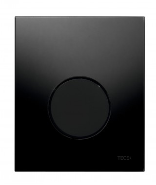 TECEoop przycisk spłukujący do pisuaru - ramka szkło czarne. przycisk czarny 9242657