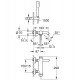 GROHE ESSENCE bateria wannowa z zestawem punktowym chrom 33628001