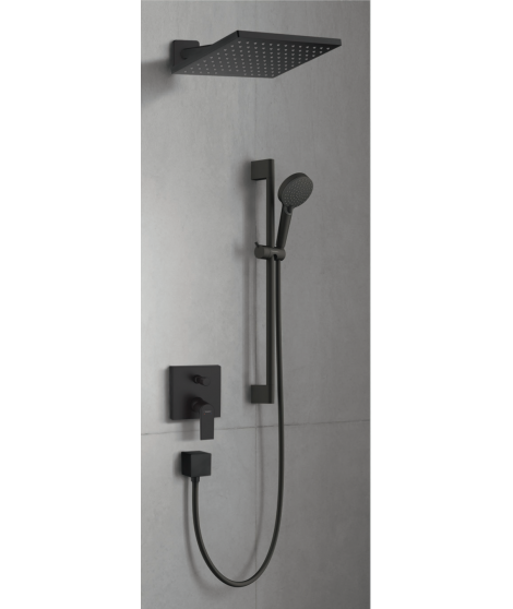 HANSGROHE Vernis Shape zestaw prysznicowy podtynkowy czarny mat 71468670,01800180,26281670