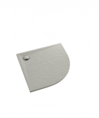 Schedpol Brodzik kompozytowy Libra Cement Stone 90x90x3 cm R55, półokrągły 3SP.L1O-9090/CT/ST