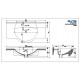 Umywalka ceramiczna 95 cm ELITA Bahama 95 z otworem pod baterię i przelewem