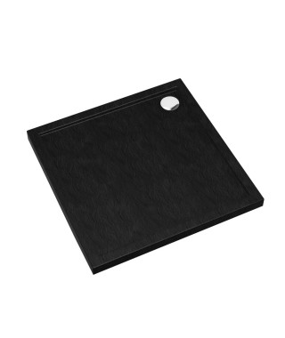 Schedpol Brodzik akrylowy Sharper Black Stone 90x90x4,5 cm, kwadratowy 3S.S1K-9090/C/ST