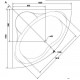 Wanna symetryczna CERSANIT VENUS 150x150x45cm z panelem i syfonem