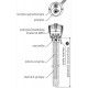 Grzałka 2kW GALMET 230 V na korku K5/4 41-020002