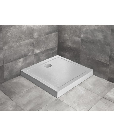 RADAWAY DOROS C Compact Stone biały brodzik kwadratowy 100x100x11,5cm